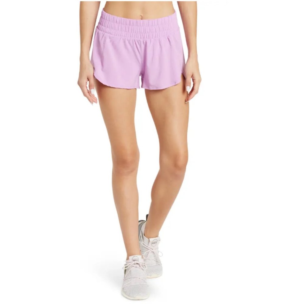Zella Purple Specter Interwoven Run Shorts